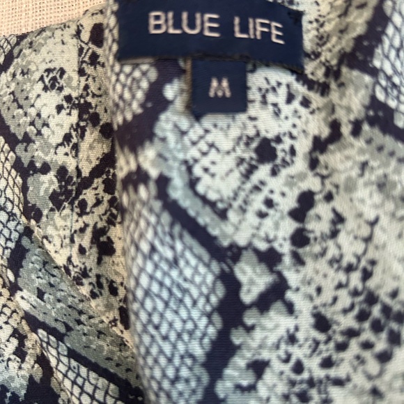 Blue Life Aqua Snakeskin Patterned Mini - Picture 5 of 6